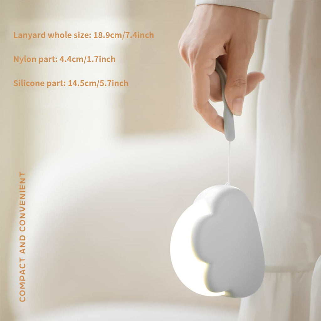 Cloud Night Light for Bedroom, Cute Bedside Lamp for Kids, Portable USB Rechargeable Yellow and White Lighting, Kawaii Room Decoration Birthday Gift (Blue)