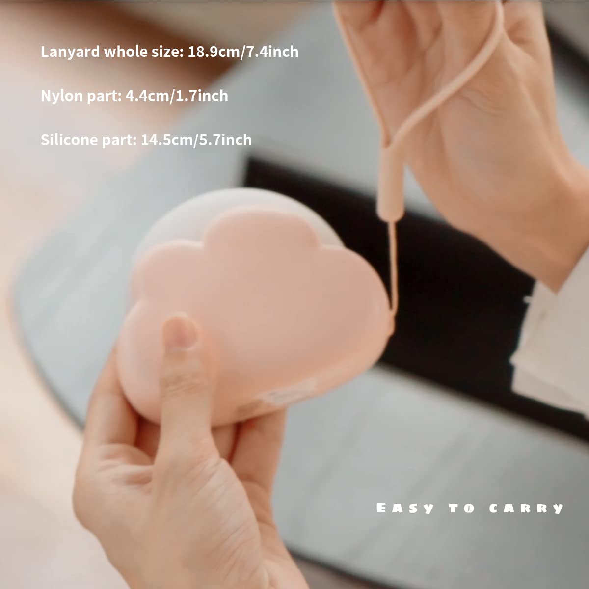 Cloud Night Light for Bedroom, Cute Bedside Lamp for Kids, Portable USB Rechargeable Yellow and White Lighting, Kawaii Room Decoration Birthday Gift (Blue)